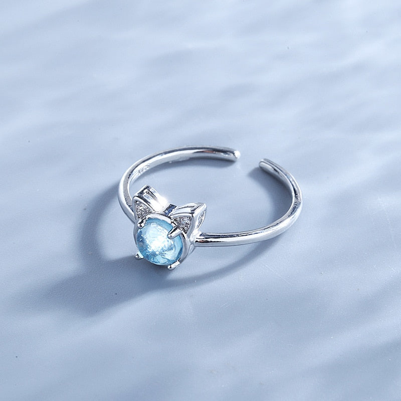 Blue Cats Eye Ring