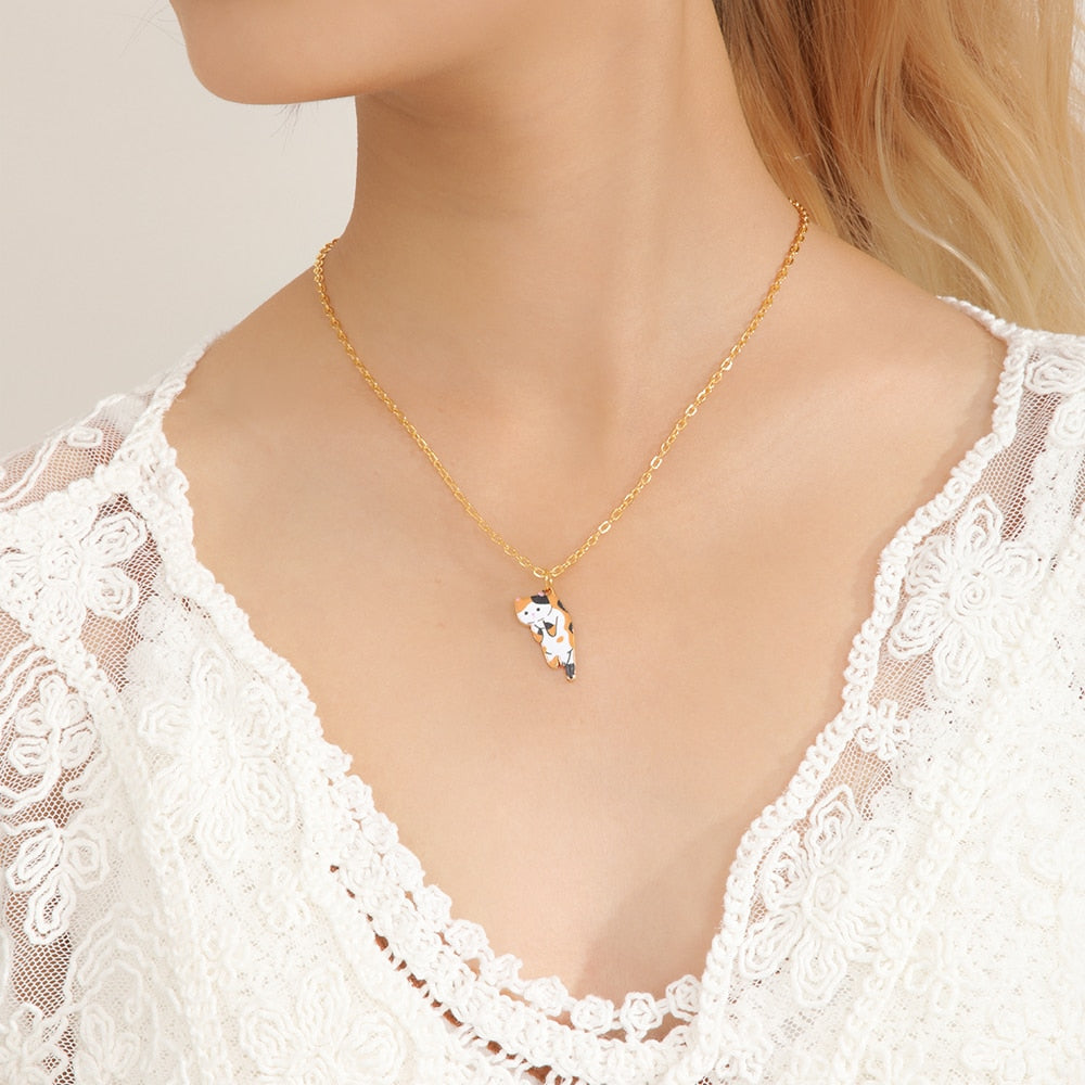 Calico Cat Necklace
