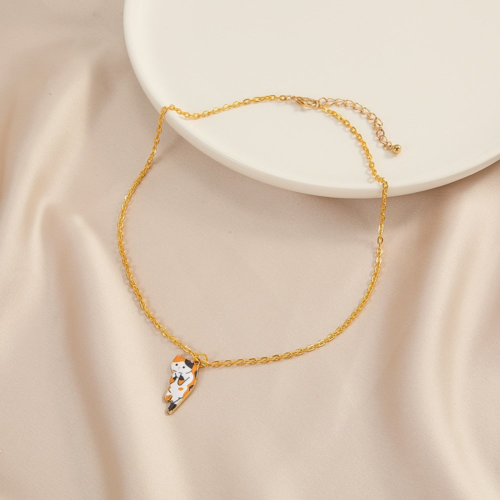 Calico Cat Necklace