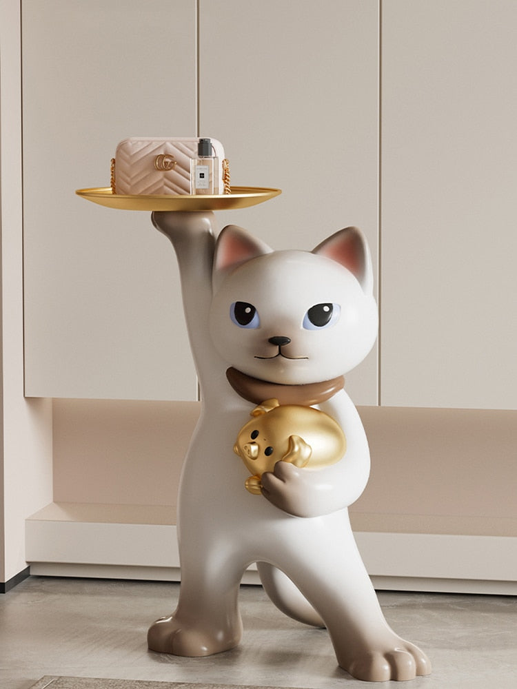 Calico Cat Statue