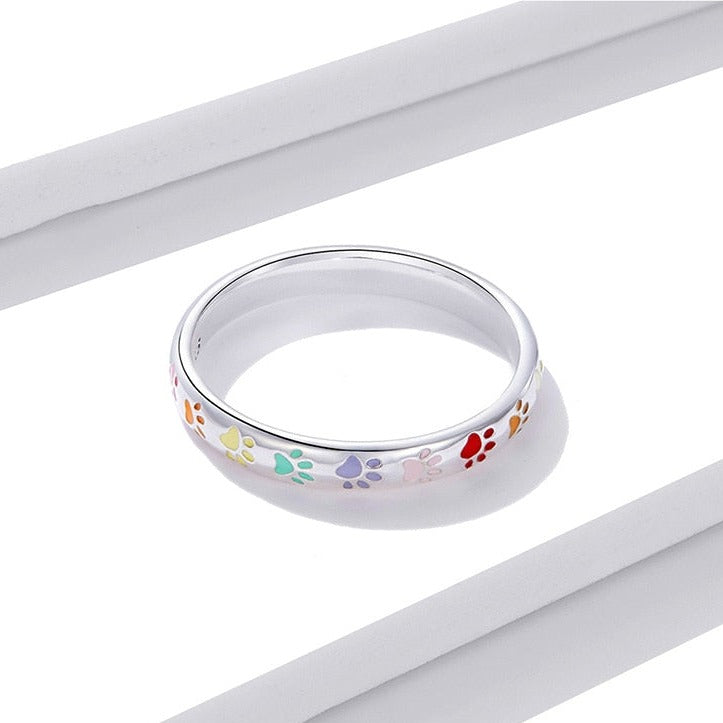 Colorful Cat Paw Ring