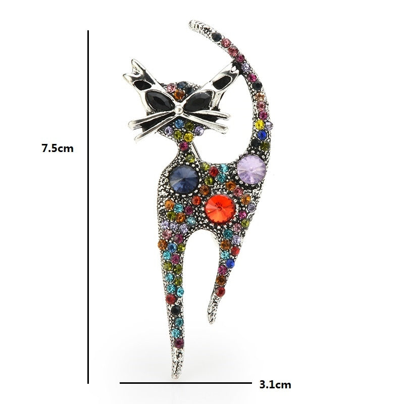 Antique cat Brooch