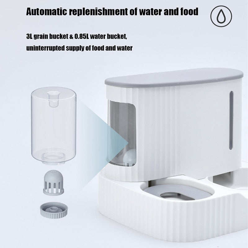 Automatic Food and Water Dispenser for Cats