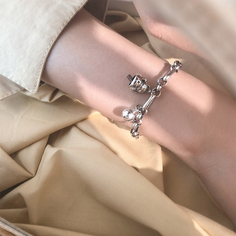Ball Chain Cat Bracelet