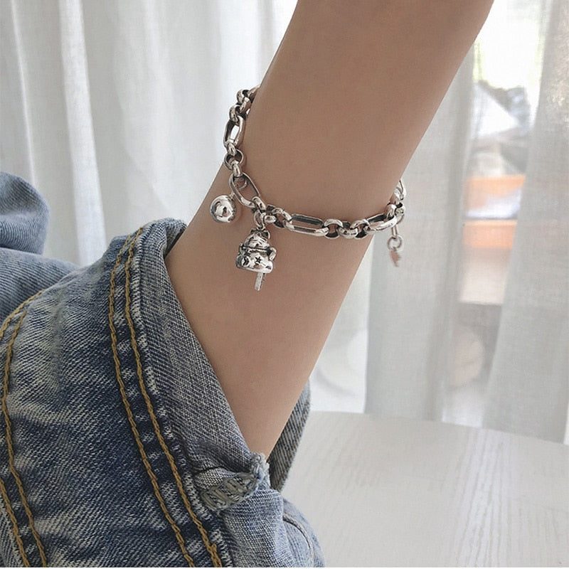 Ball Chain Cat Bracelet