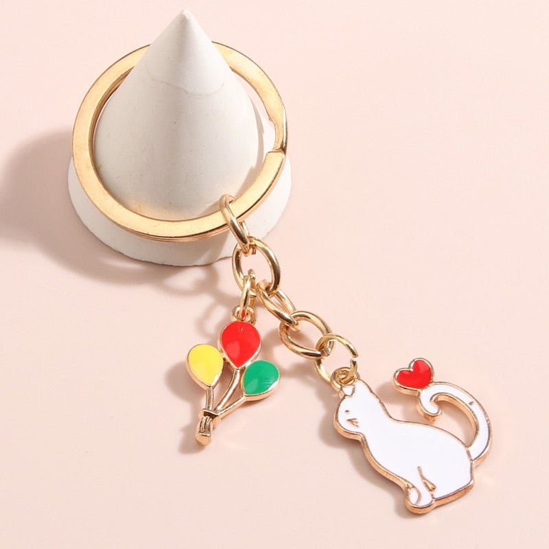 Balloon Cat Keychain