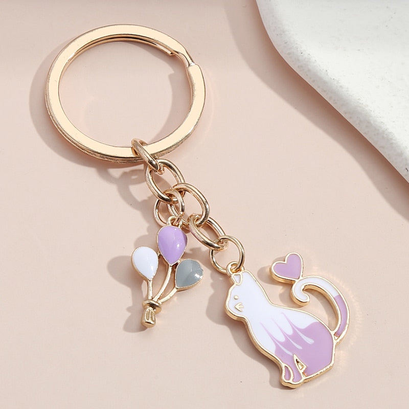 Balloon Cat Keychain