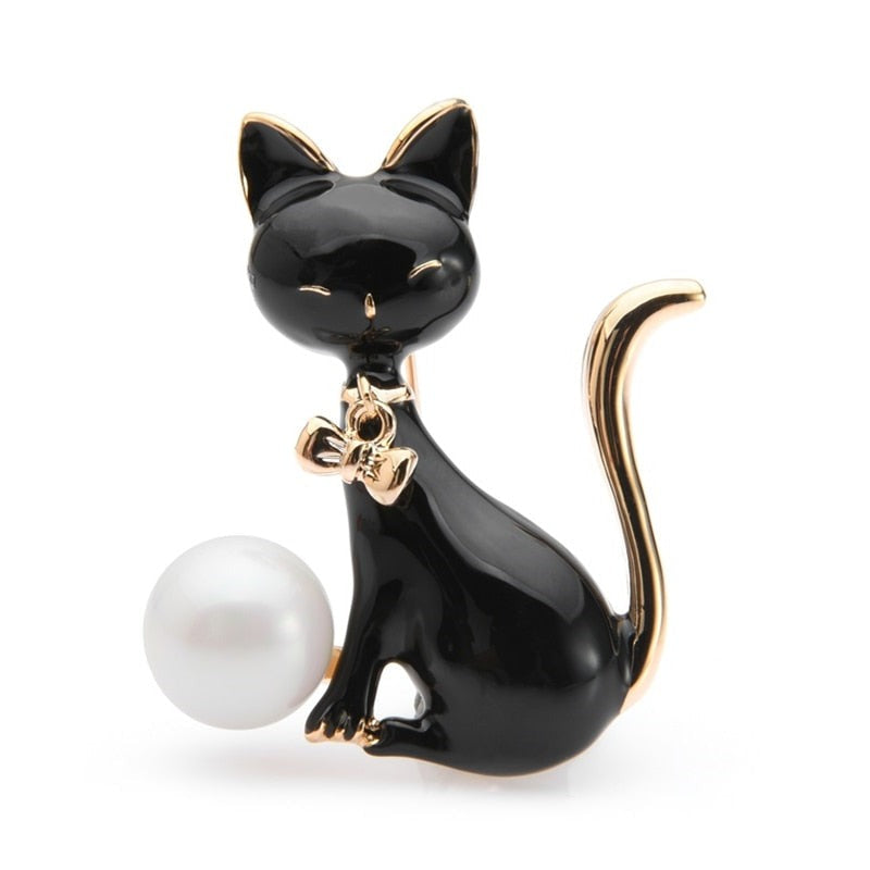 Black cat Brooch