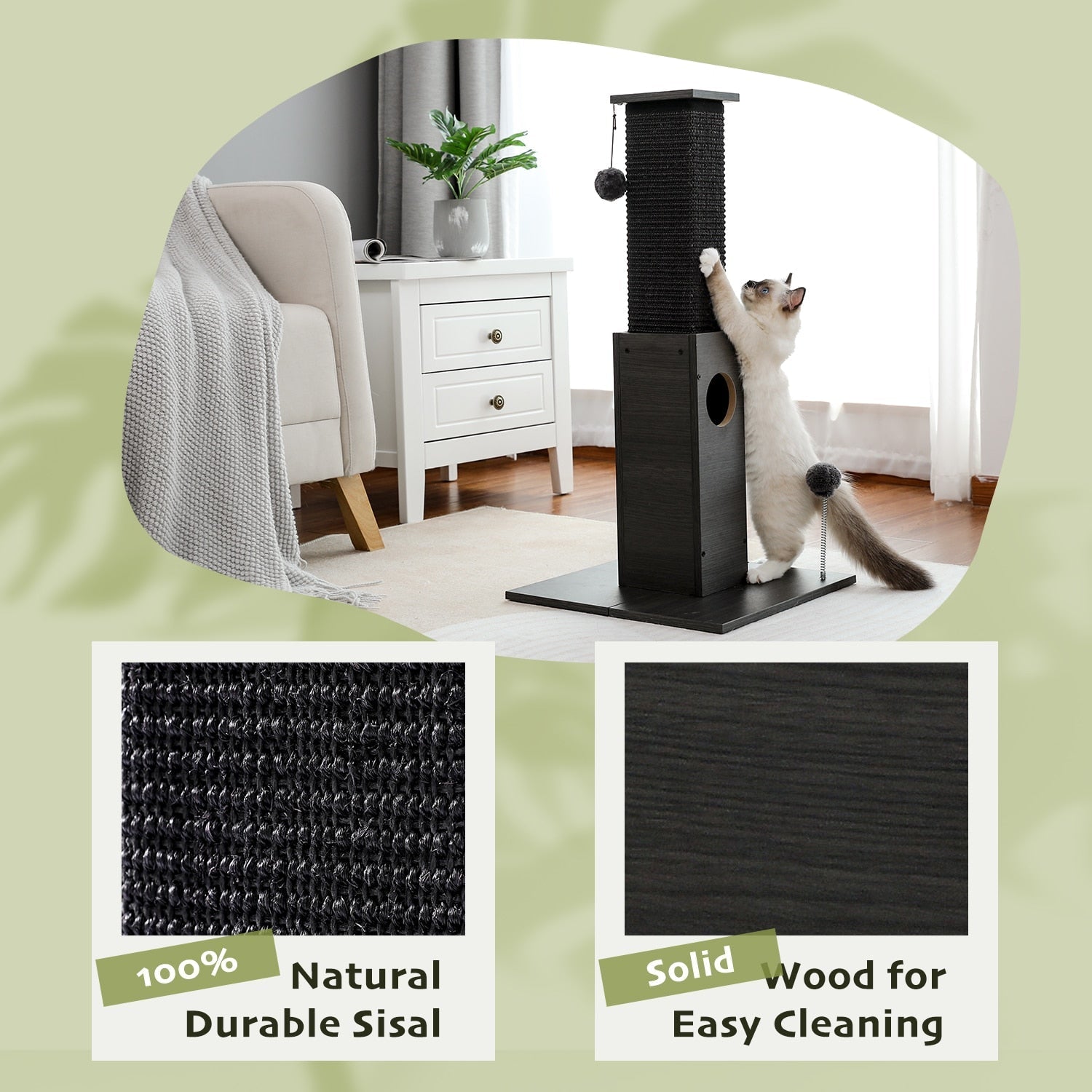 Black Cat Scratch Post