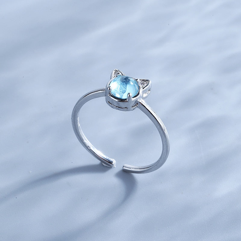 Blue Cats Eye Ring