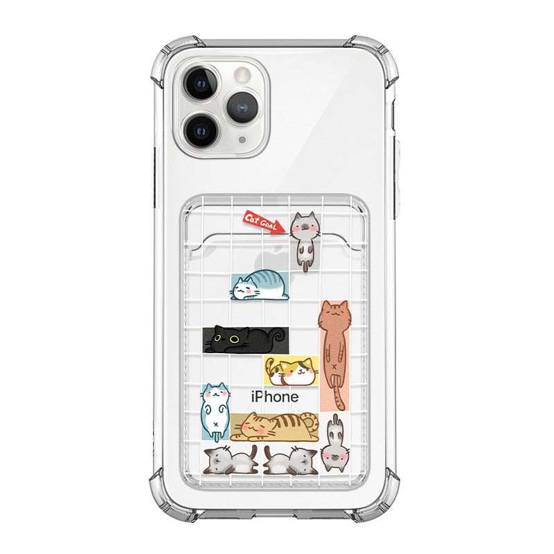 Card Slot iPhone Cat Phone Case