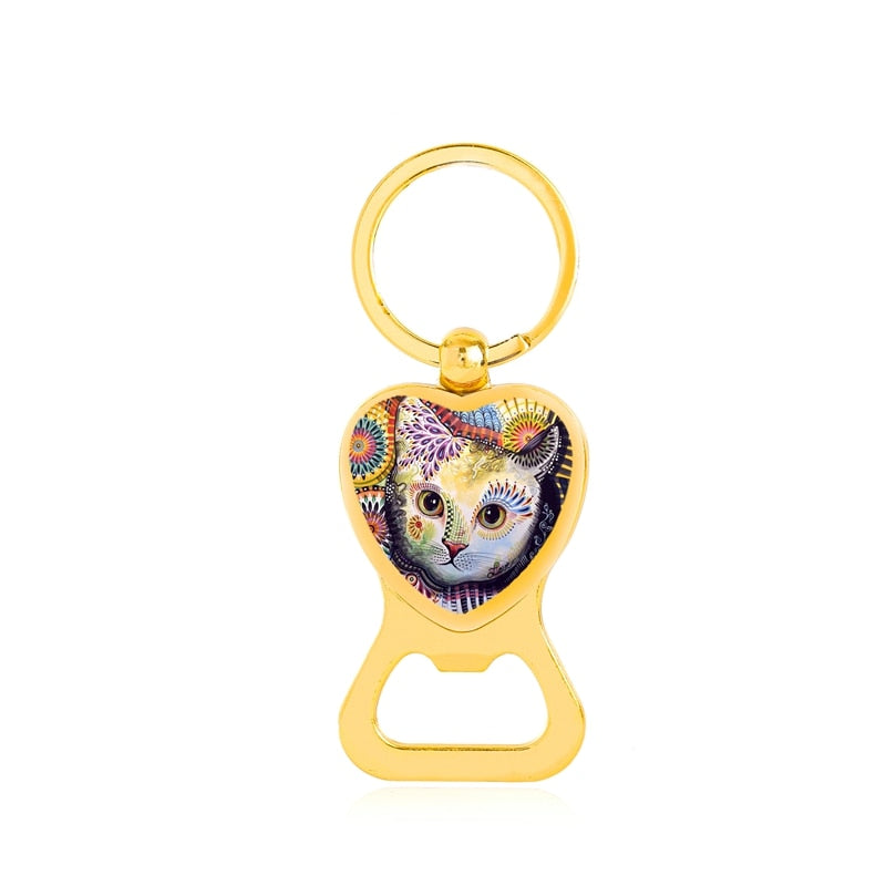 Cat Bottle Opener Keychain