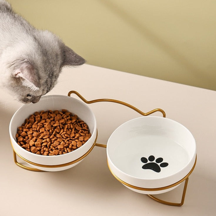 Cat Bowls with Stand