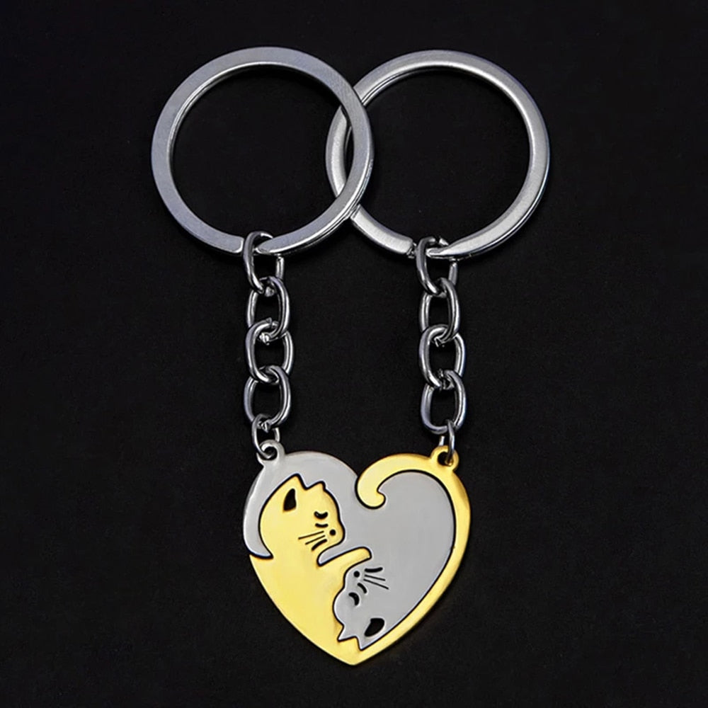 Cat Couple Keychain