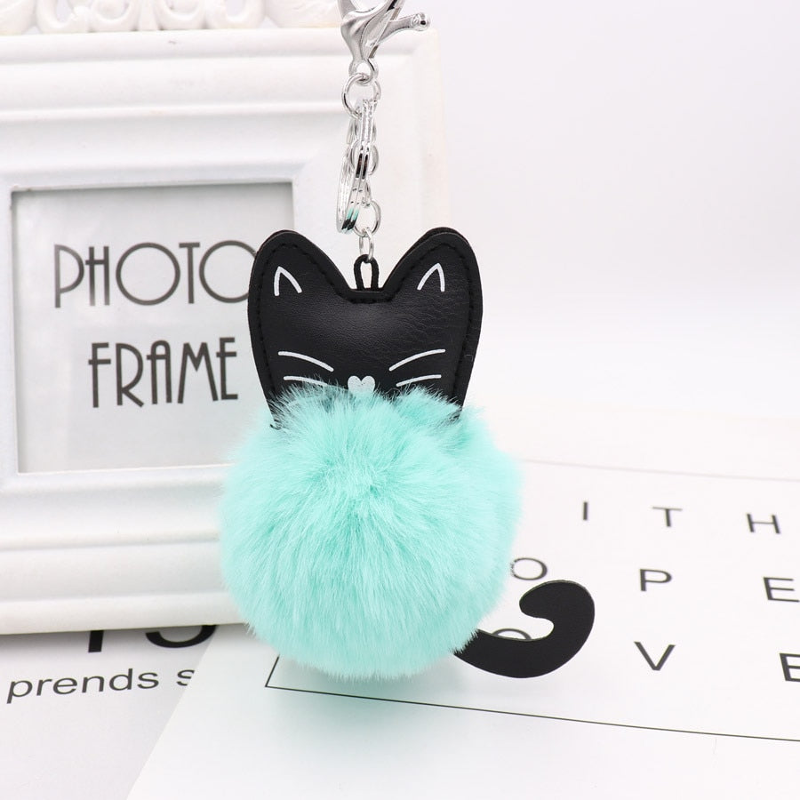 Cat Fur Ball Keychain
