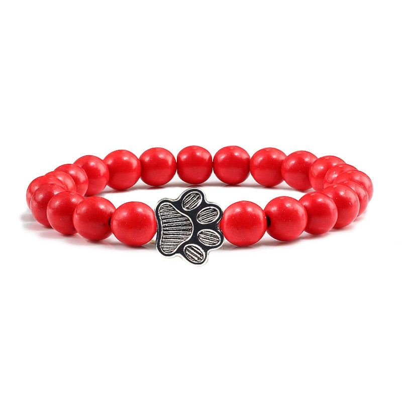 Cat Paw Beaded Bracelet