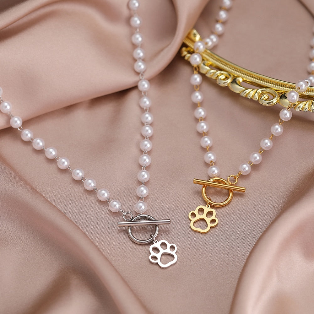 Cat Pearl Necklace