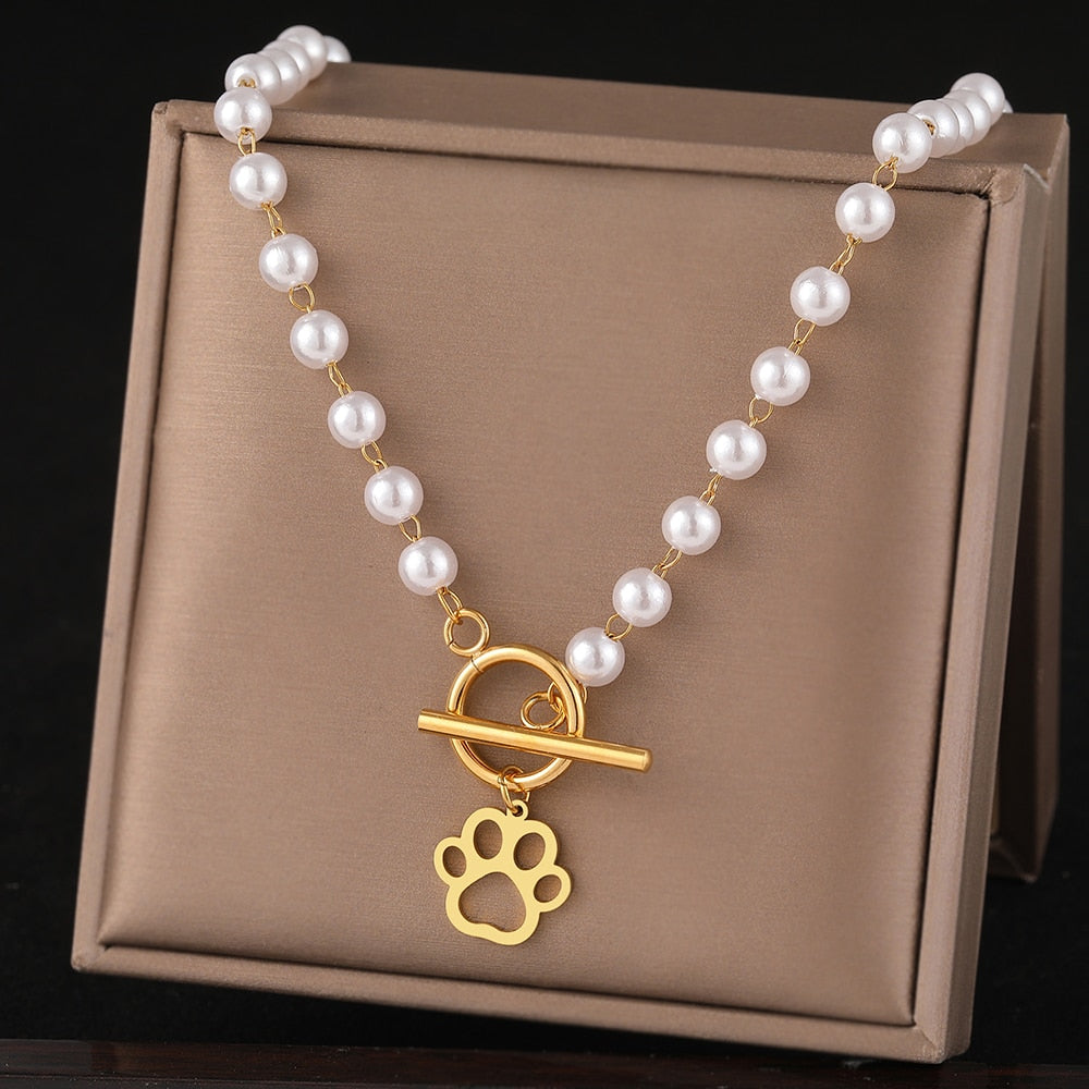 Cat Pearl Necklace