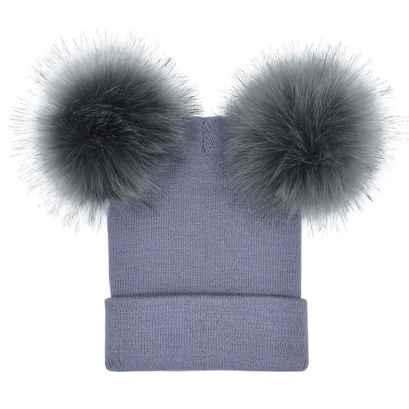 Cat pom pom Beanie