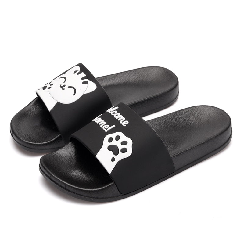 Cat Print Slippers