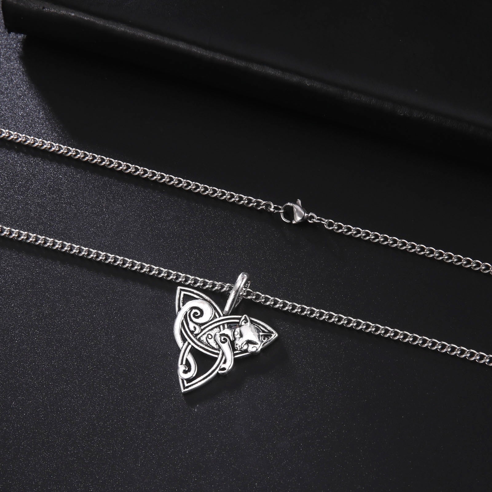 Cat Triquetra Necklace