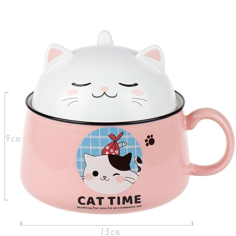 Ceramic Cat Bowl Mug
