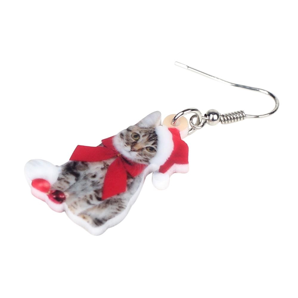 Christmas Cat Earrings