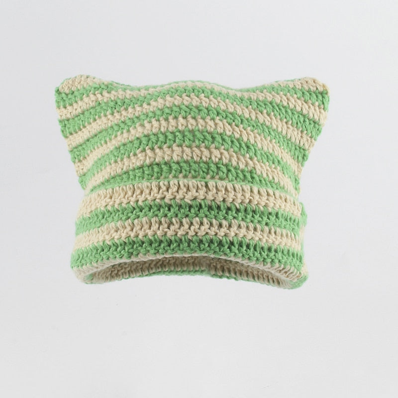 Crochet Beanie Cat Ears