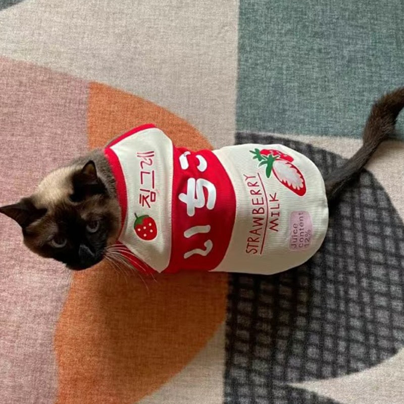 Cute Milk Clothes for Cats