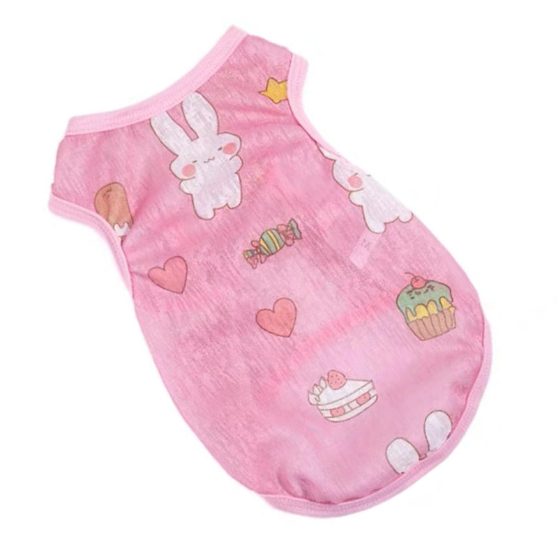 Cute Print Breathable Clothes for Cat