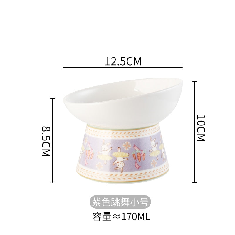 Elevated Ceramic Cat Bowl