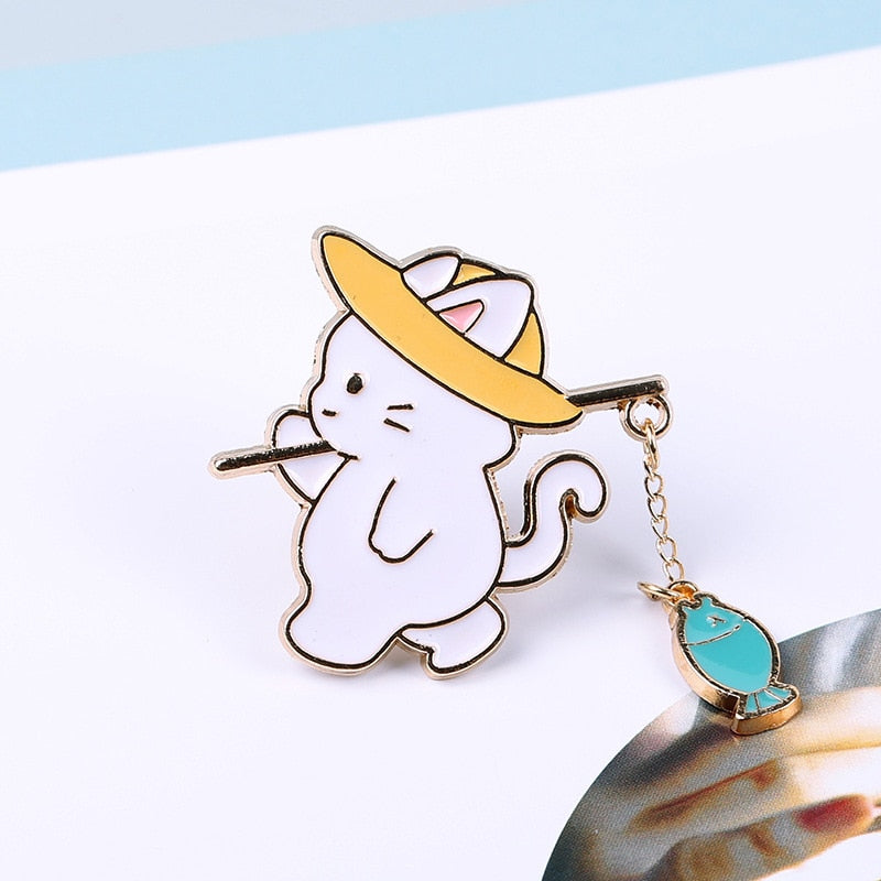 Fishing cat Pin