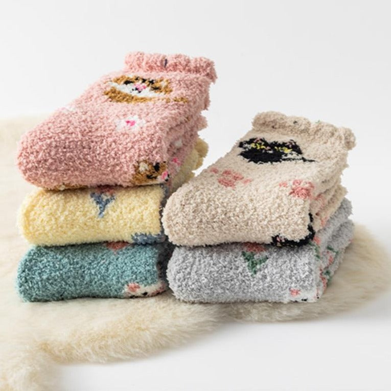 Fluffy Cat Socks