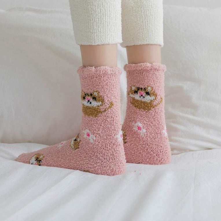Fluffy Cat Socks