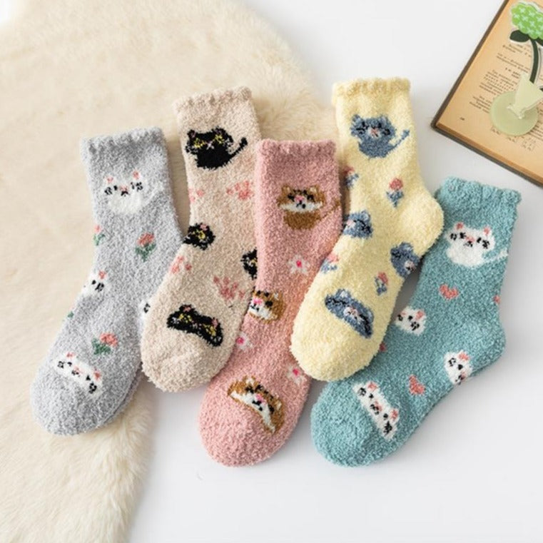 Fluffy Cat Socks