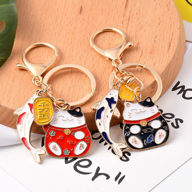 Fortune Cat Keychain