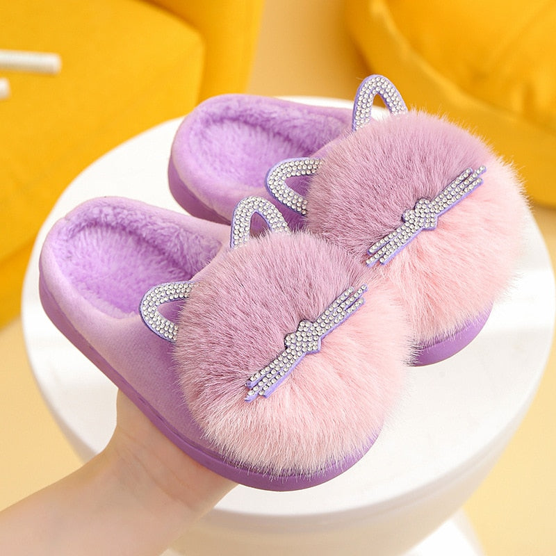 Fuzzy Cat Slippers