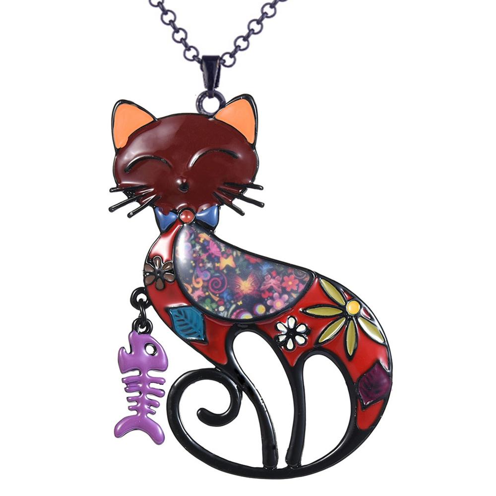 Geometric Cat Necklace