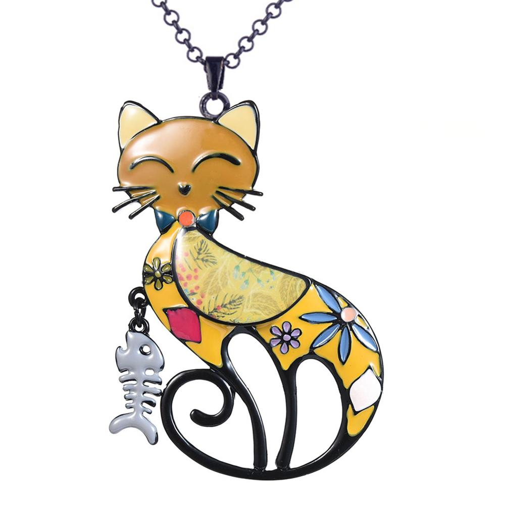 Geometric Cat Necklace