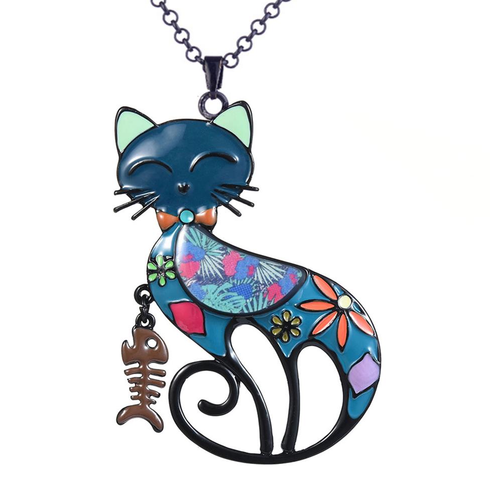 Geometric Cat Necklace