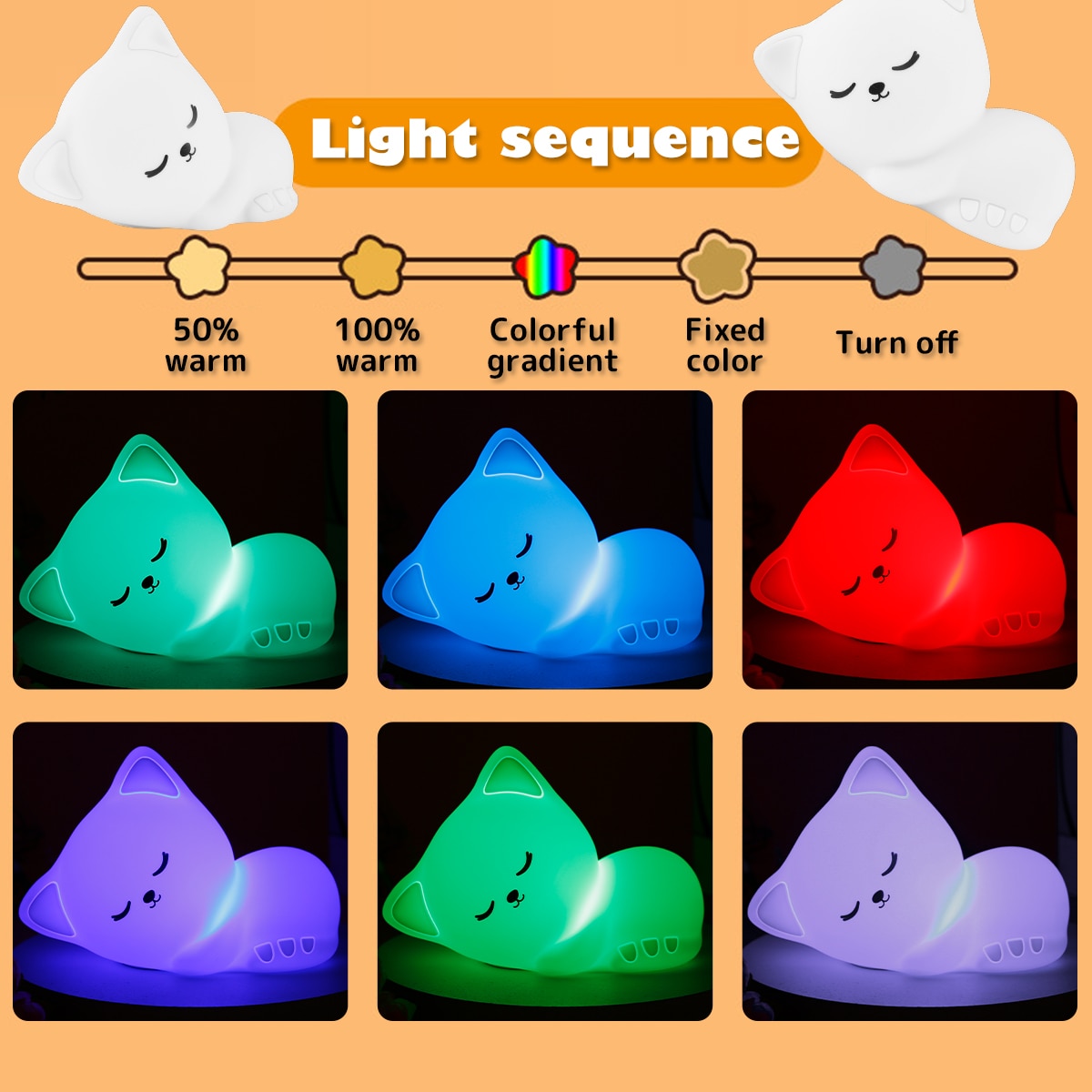 Glow Cat Night Light