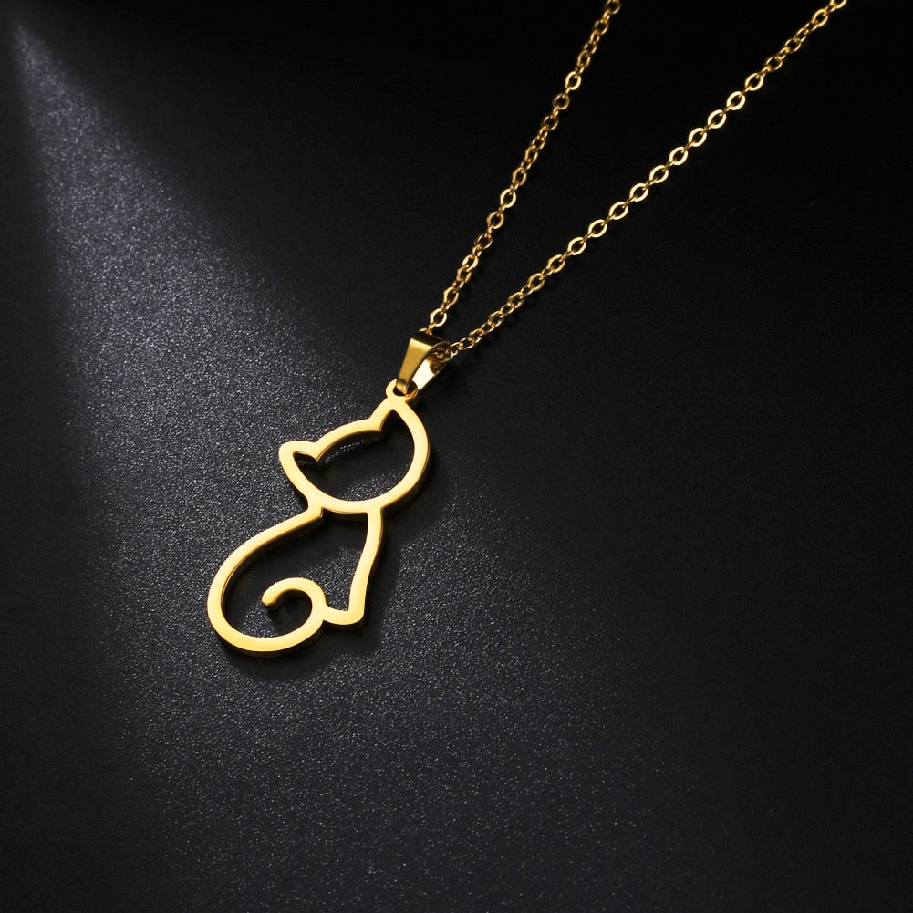 Gold Cat Necklace