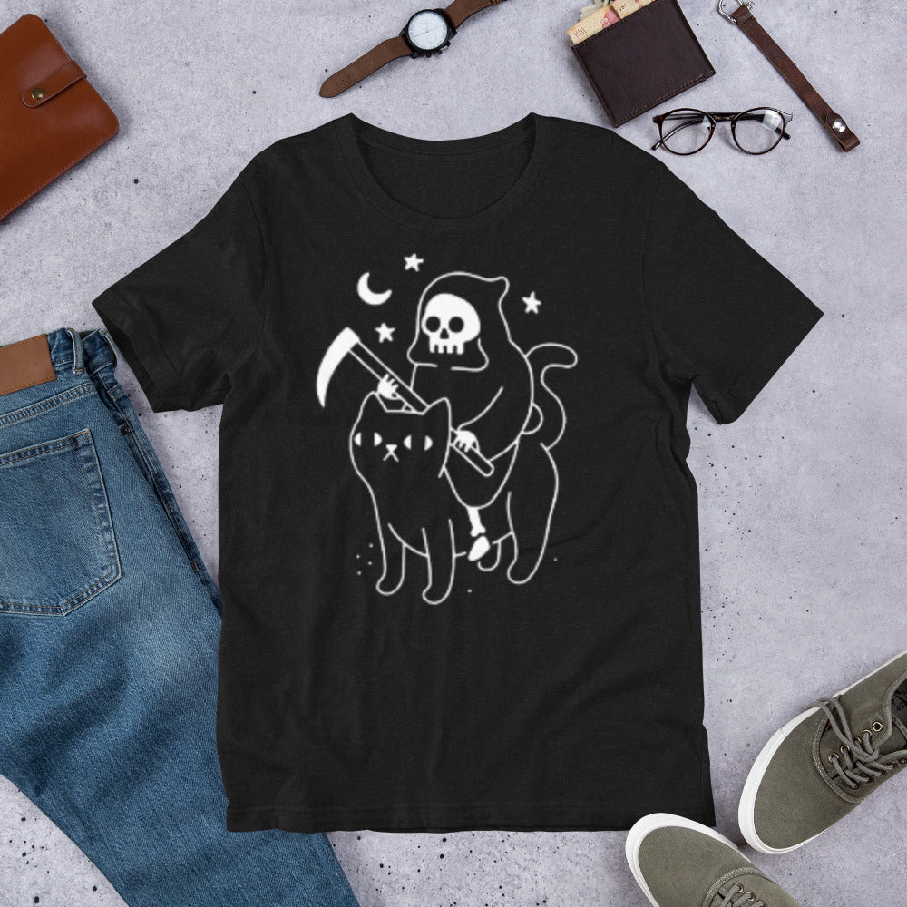 Grim Reaper cat shirt