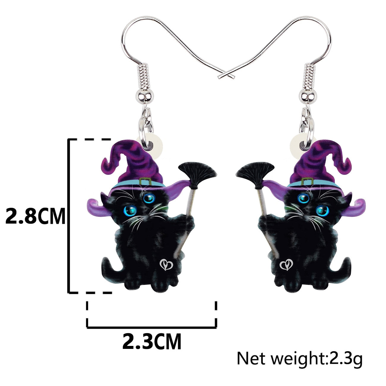 Halloween Black Cat Earrings