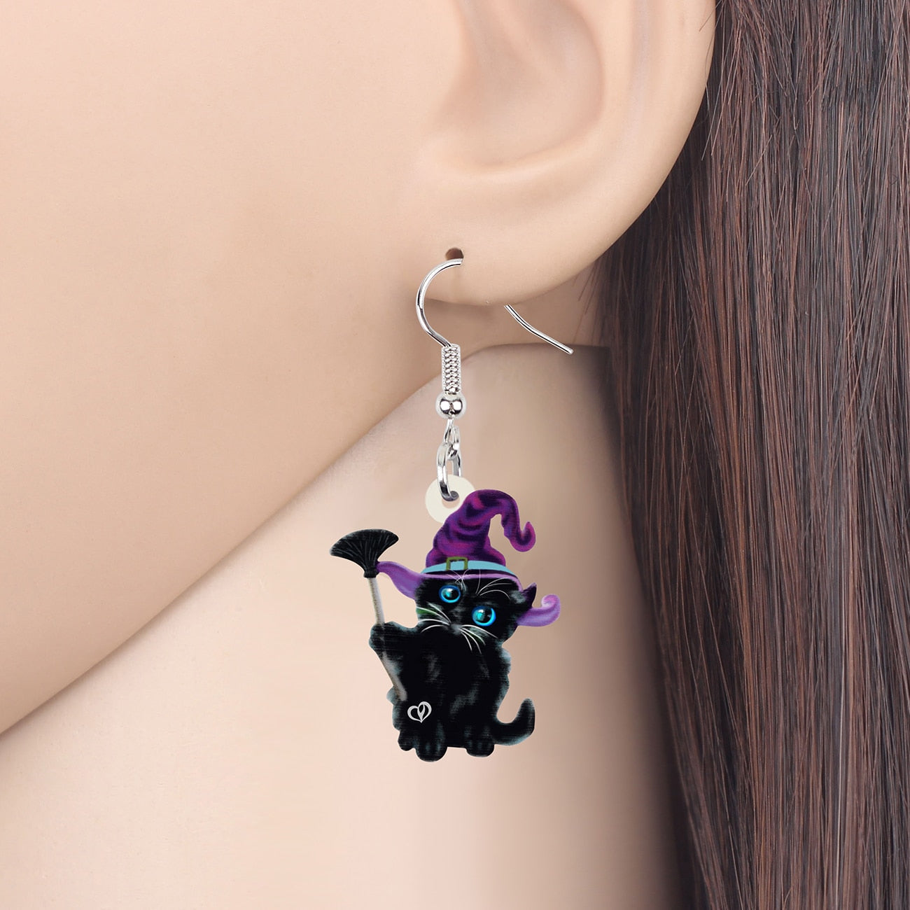 Halloween Black Cat Earrings