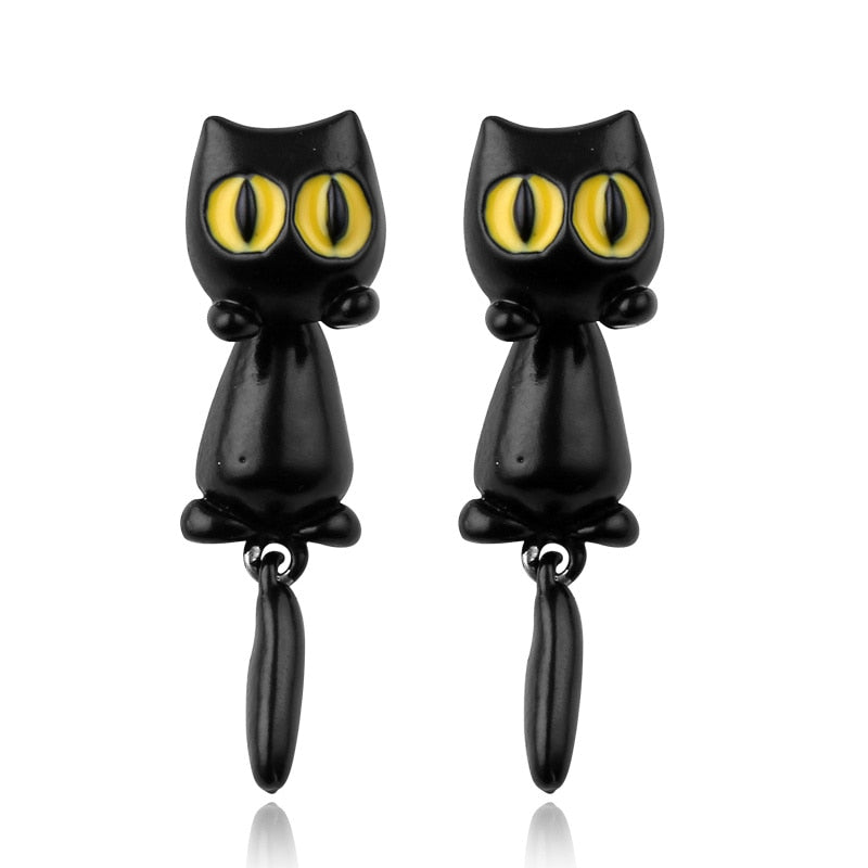 Hanging Cat Earrings