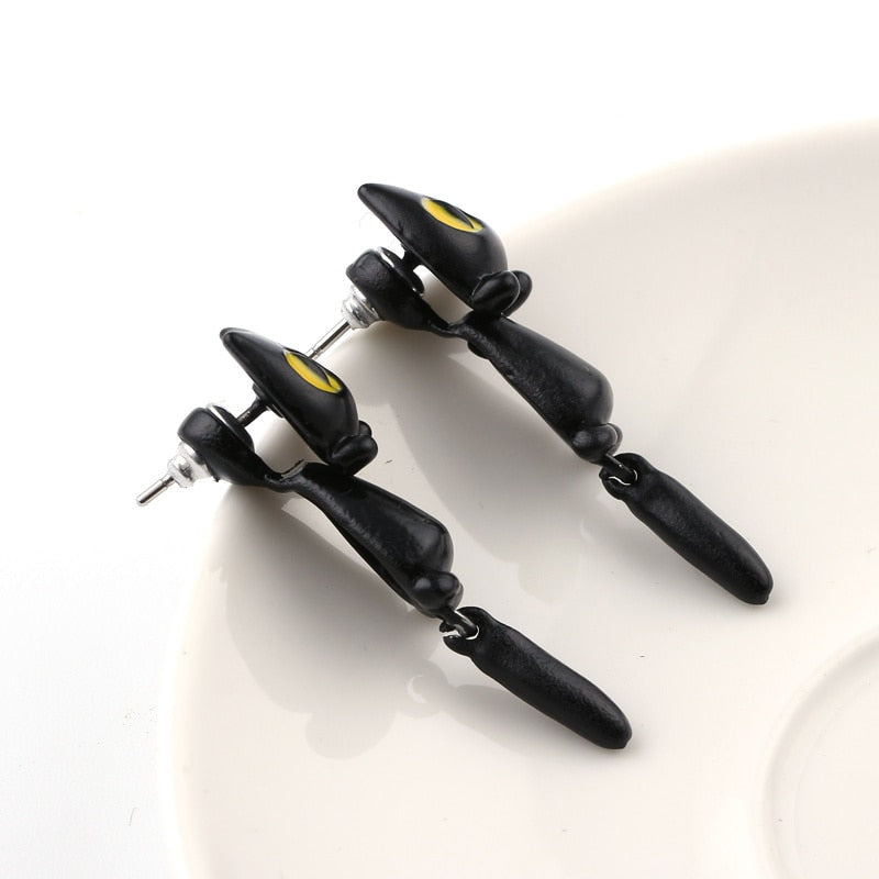 Hanging Cat Earrings