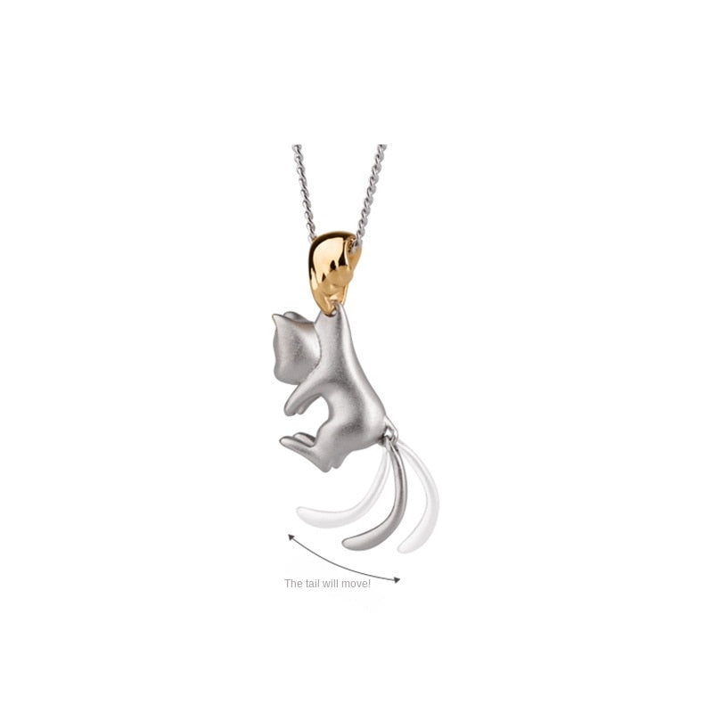 Hanging Cat Necklace