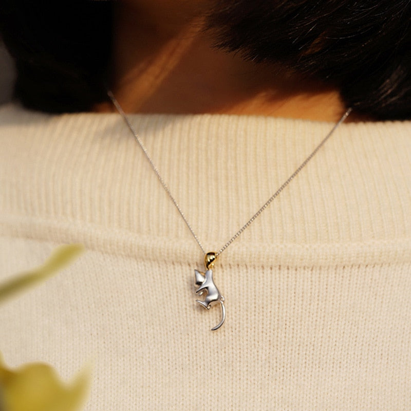 Hanging Cat Necklace