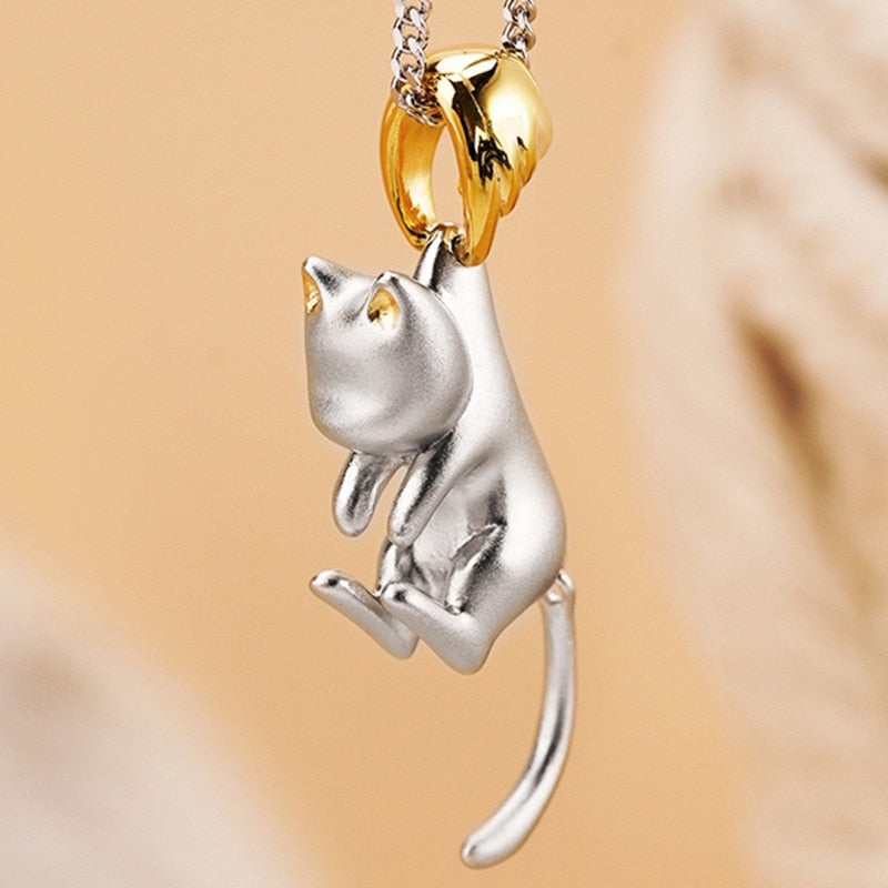 Hanging Cat Necklace